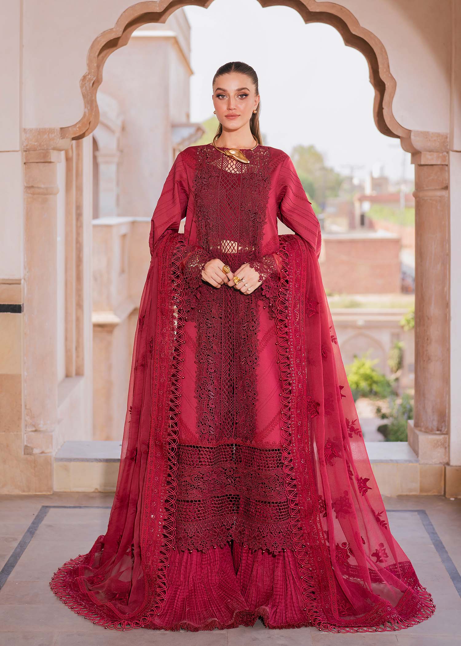 Akbar Aslam Exclusive Wedding Wear Exclusive Dress (3PCS Unstiched) main image 0